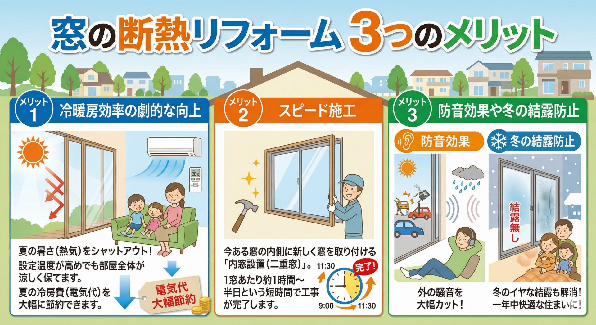 夏の冷房費を節約！本格的な暑さが来る前に検討したい「窓の断熱リフォーム」